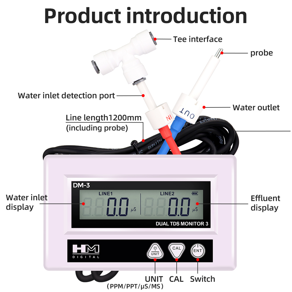 HM DM3 en línea TDS EC Probado - Marine Aquarium Hydrometer reseña y precio