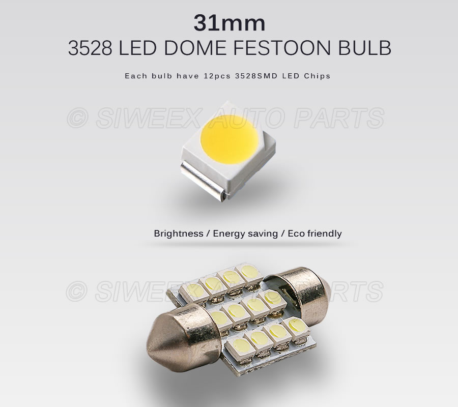 31mm 3528 1210 SMD 12 LED coch - Actinic Blue Led reseña y precio