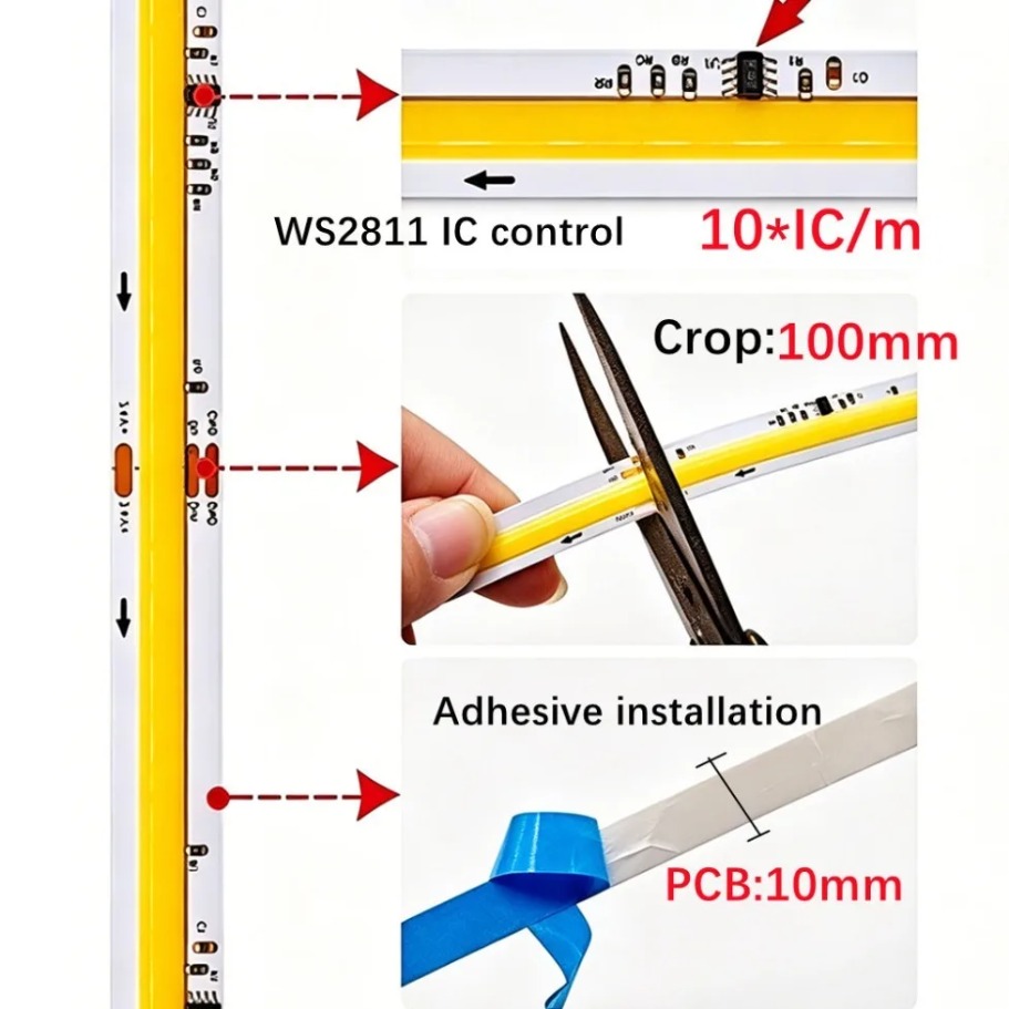 Tira de LED COB direccionable  - Actinic Blue Led reseña y precio