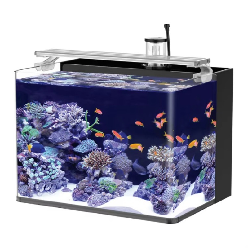 Acuario Curvo de Agua Salada p - Marine Aquarium All In One reseña y precio